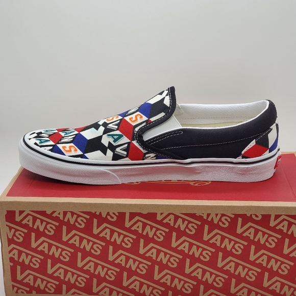 Van's Classic Slip-on Checker Cube Sneaker Shoes Sz 10 Mens New - Picture 4 of 6